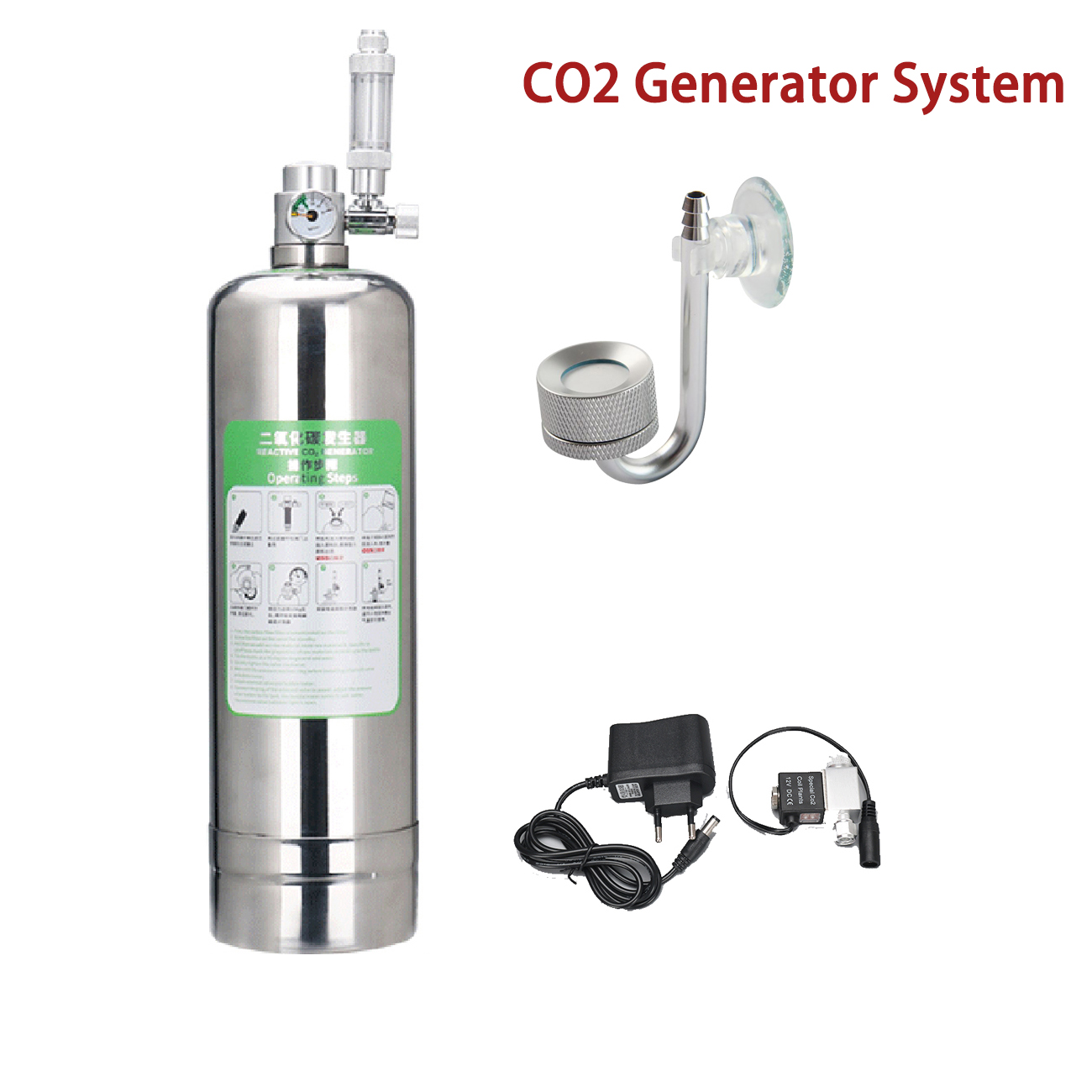 Aquaponics Fish Tank - Aquarium CO2 Generator systeem Kit RVS