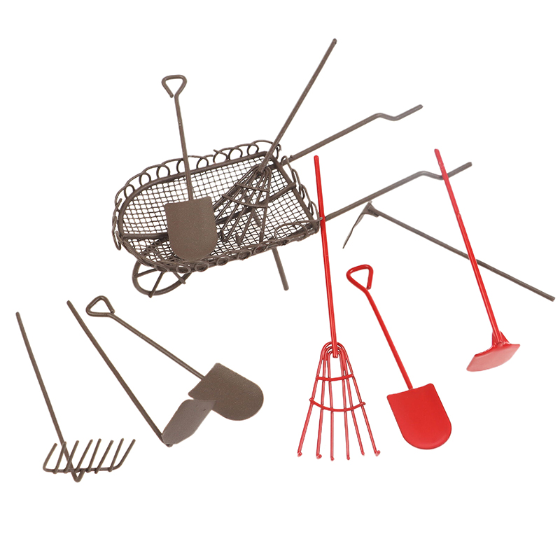 Gardening Tools Shovel - 1/12 Poppenhuis Simulatie Tuingereedschap Kit Poppenhuis