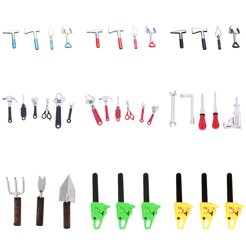 Gardening Tools Bag - 3/4/5/6Pcs Dollhouse Miniatuur Reparatie Kits Accessoires