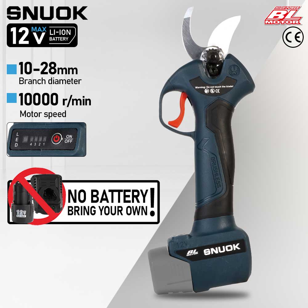 Gardening Tools Scissors - SNUOK 12V Borstelloze Elektrische Snoeischaar DIY