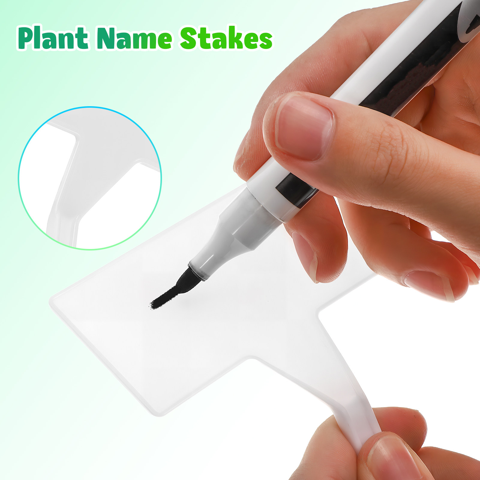 Gardening Tools With Names - 35 stuks plantenlabelstokjes, blanco plastic tags,
