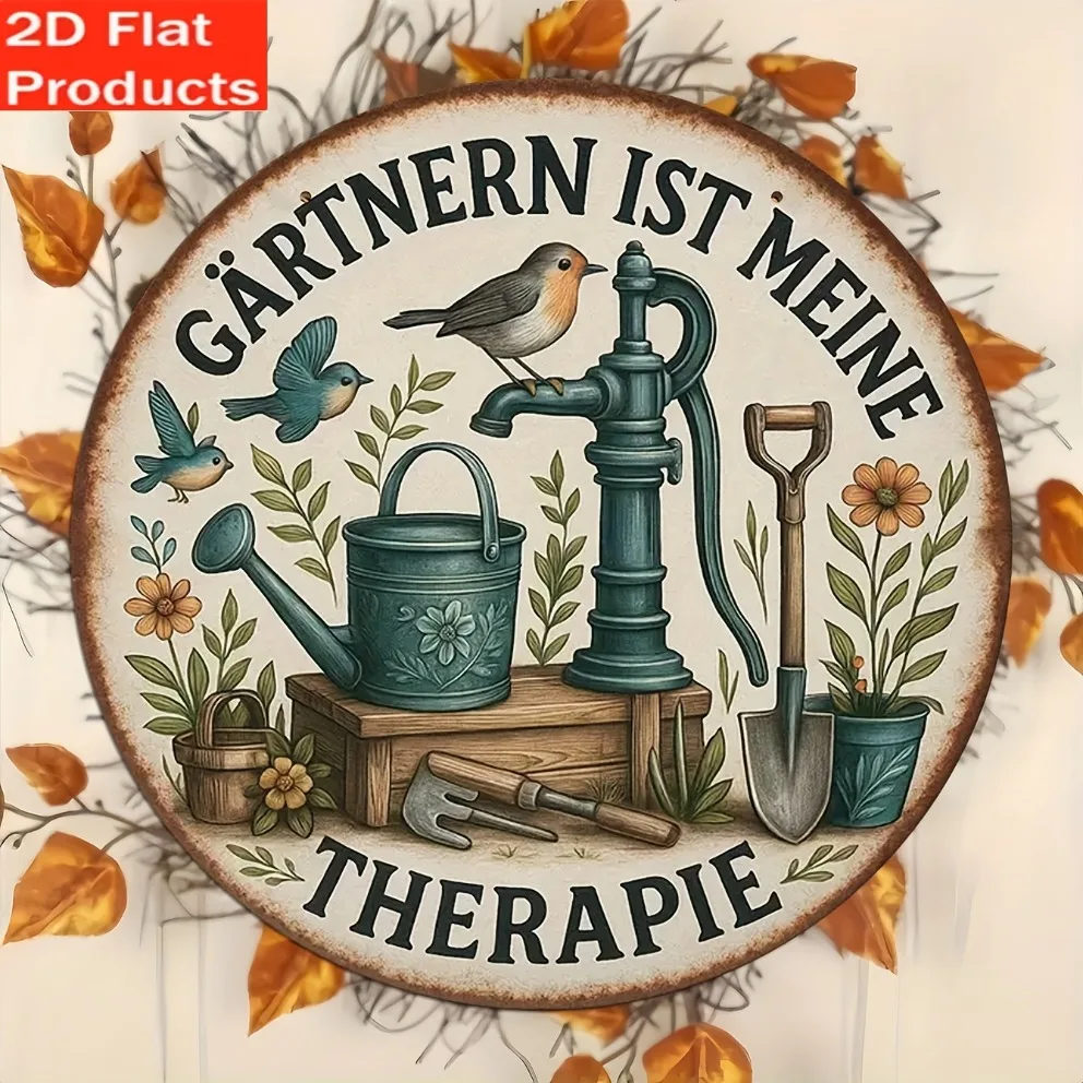 2D plat: 1 vintage tuinbord, D - Gardening Tools German recensie en prijs
