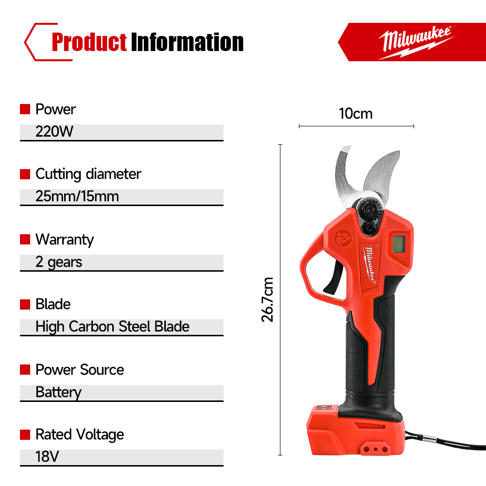 Milwaukee Draadloze Elektrisch - Gardening Tools Scissors recensie en prijs