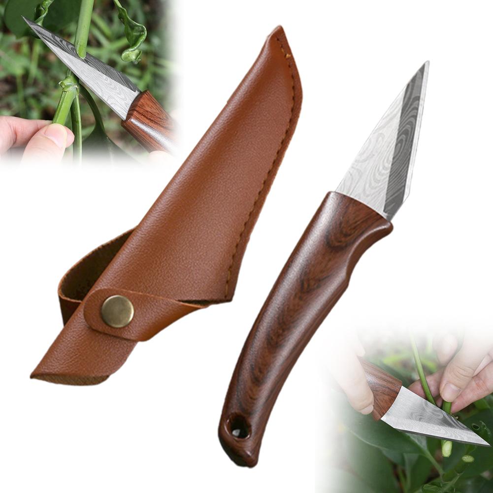 Houten handvat entmes met lere - Harvest Knife Garden recensie en prijs