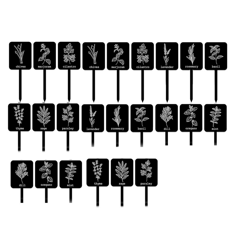 24 stuks acryl plantenlabelbor - Gardening Tools With Names recensie en prijs