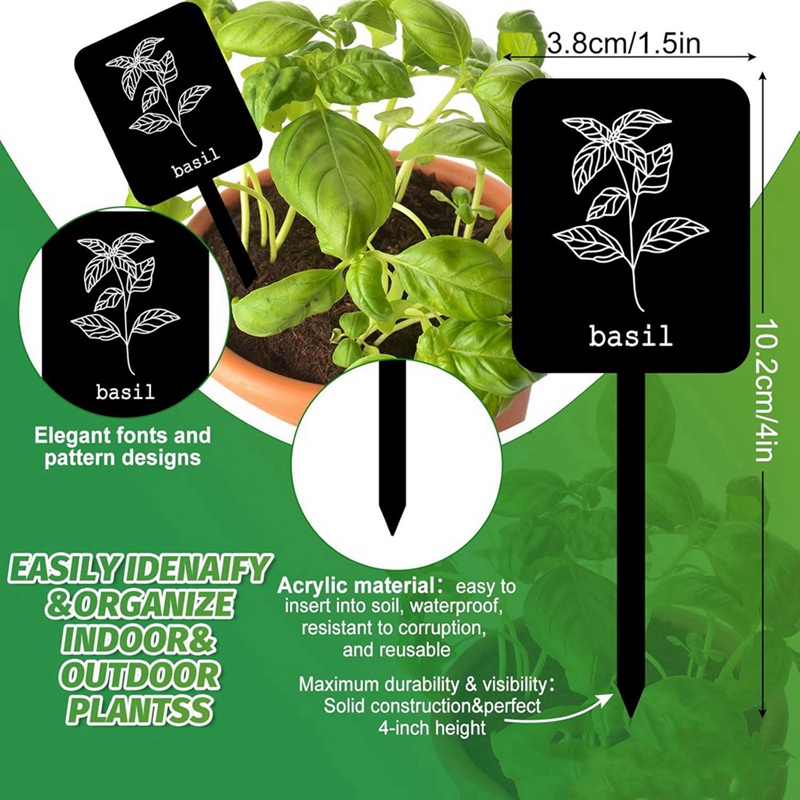 24 stuks acryl plantenlabelbor - Gardening Tools With Names recensie en prijs