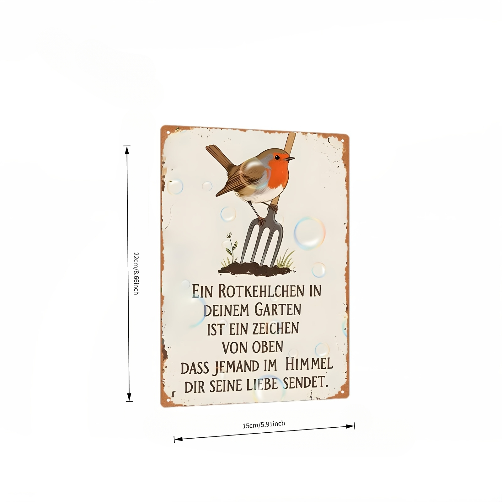 Vintage houten bord Retro Bird - Gardening Tools German recensie en prijs